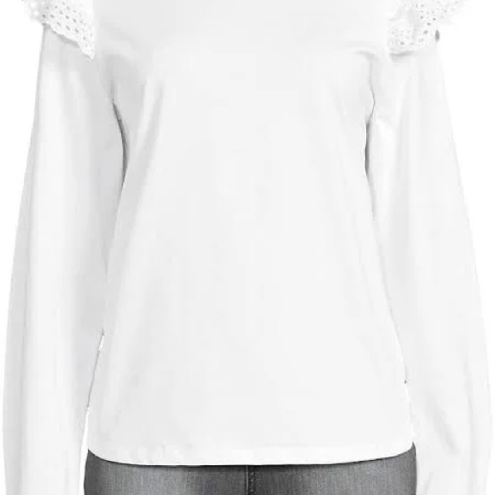 JOE’S JEANS - White Ruffled Long Sleeve Blouse
